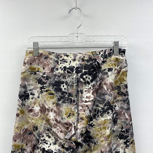 Kos USA Mid-Rise Abstract Splatter Crop Leggings Athleisure Stretch Yoga Large - Picture 5 of 8